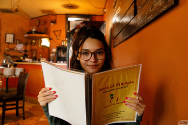 Picture 2 - Soledad Lomas on Zishy in an Ethiopian Restaurant